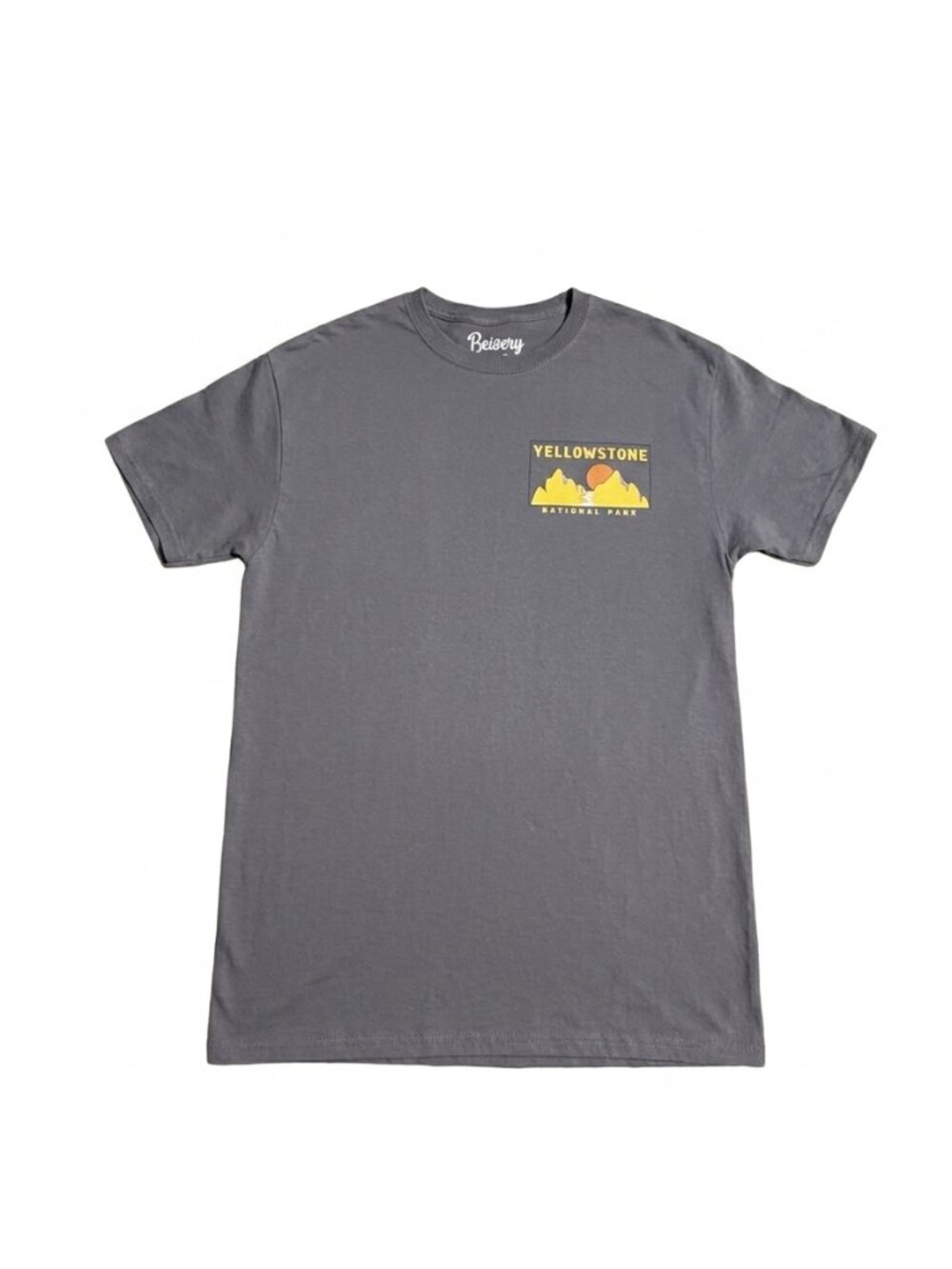 Bowery Supply Co. Men's Graphic T-Shirt Yellowstone National Park Gray Medium